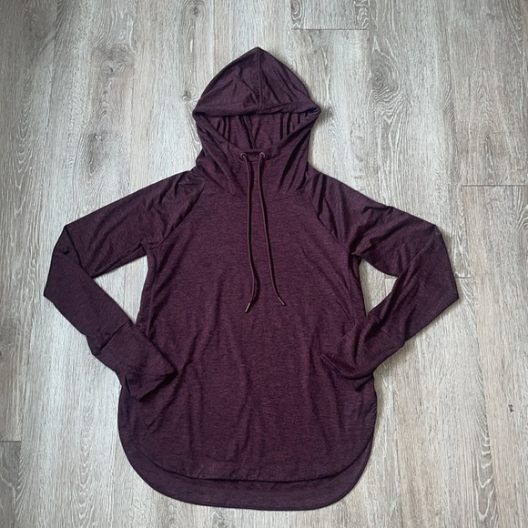 Athleta Uptempo Hoodie in Maroon size small in maroon workout athletic - Picture 2 of 10